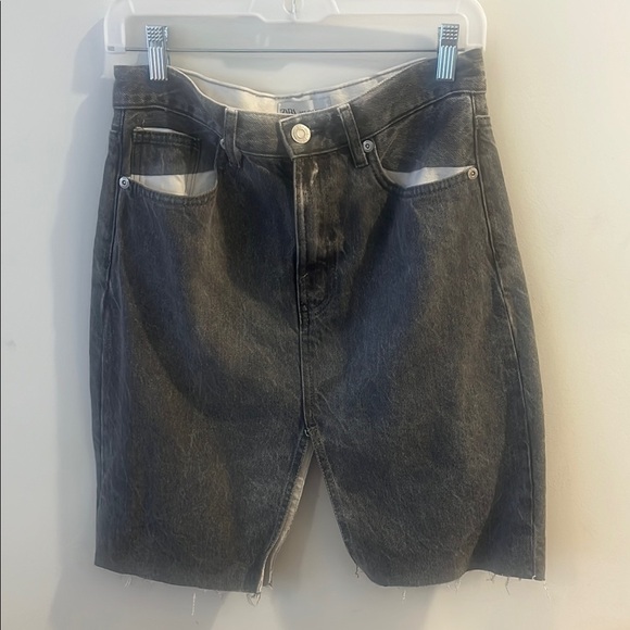 Gray Denim Skirt - Picture 1 of 4